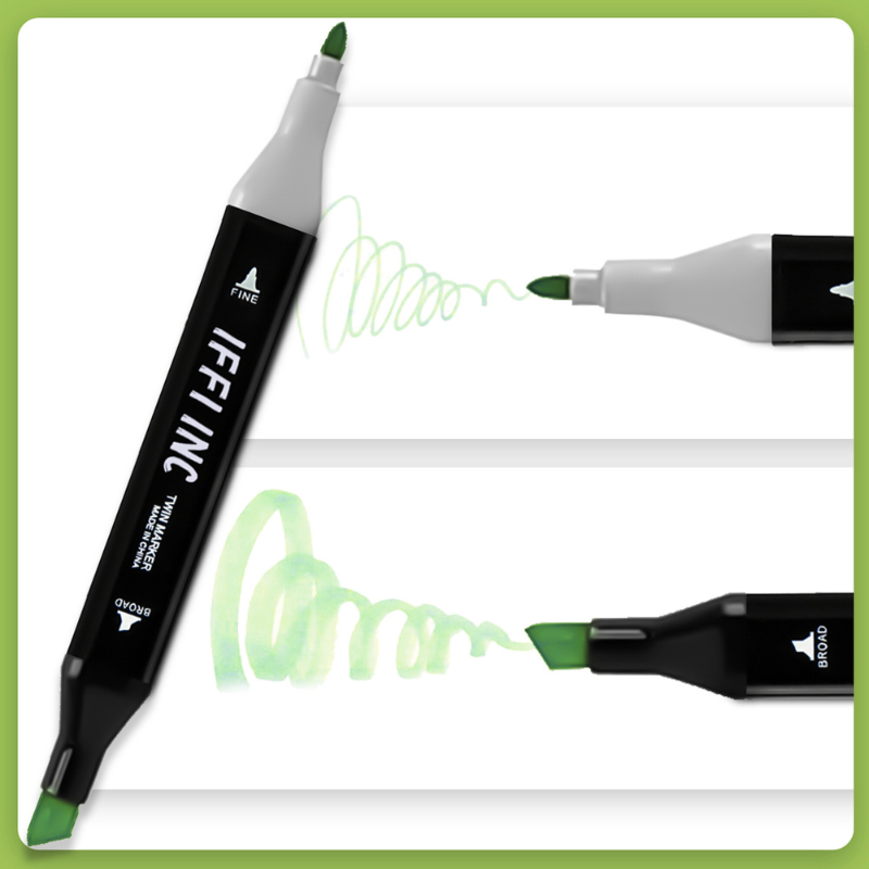 168 Colors Dual-Tip Art Markers Set by IFFI INC
