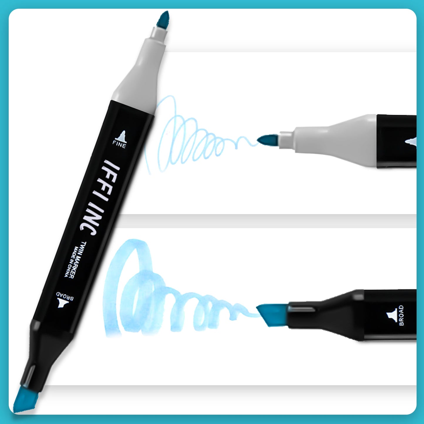 80 Colors Dual-Tip Art Markers Set by IFFI INC